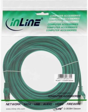 InLine Patchcord SF/UTP, Cat.5e, zielony, 15m (72515G) 2