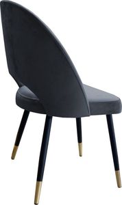 Atos Zestaw krzeseł ISKAR BL VELVET GOLD 2 szt ciemno szare 3