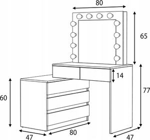 Meblowa 1 Toaletka OVIS dąb sonoma 12