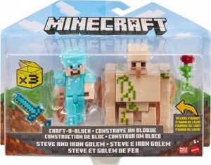 Figurka Mattel Figurki Minecraft 2-pak Steve i Golem 1
