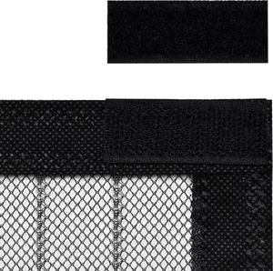 vidaXL Moskitiera na drzwi z magnesami, 2 szt., czarna, 220x110 cm 7