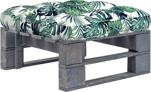 vidaXL Ogrodowy stołek z palet, impregnowane na szaro drewno sosnowe 1