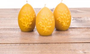 Łysoń Świeca z wosku pszczelego jajko bazie (S048) - S048 2