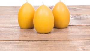 Łysoń Świeca z wosku pszczelego jajko gładkie (S0621) - S0621 2