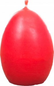 Łysoń Świeca z wosku pszczelego jajko gładkie czerwone (S0621-CZERWONE) - S0621-CZERWONE 1