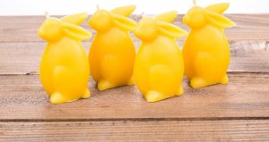 Łysoń Świeca z wosku pszczelego zajączek płaski (S0652) - S0652 2