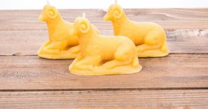 Łysoń Świeca z wosku pszczelego baran (S1261) - S1261 2