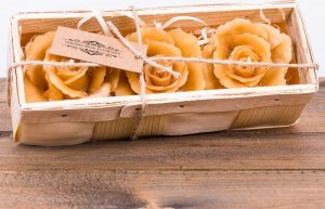 Łysoń Świece z wosku pszczelego róże łubianka (S230-N) - S230-N 2