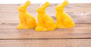 Łysoń Świeca z wosku pszczelego zajączek wielkanocny (S272) - S272 2