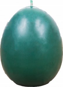 Łysoń Świeca z wosku pszczelego jajko gładkie zielone (S411-K ZIELONY) - S411-K ZIELONY 1