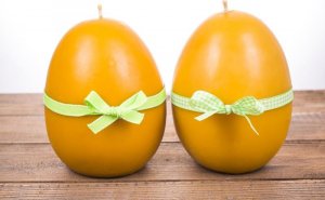 Łysoń Świeca z wosku pszczelego jajko gładkie (S413) - S413 2