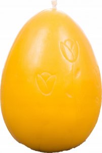 Łysoń Świeca z wosku pszczelego jajko z tulipanami (S419) - S419 1
