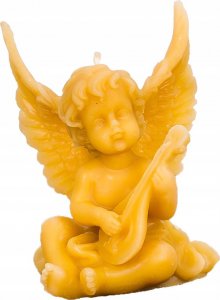 Łysoń Świeca z wosku pszczelego anioł z gitarą (S470) - S470 1