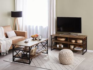 Shumee Szafka RTV ciemne drewno CARLISLE 2