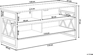 Shumee Szafka RTV ciemne drewno CARLISLE 9