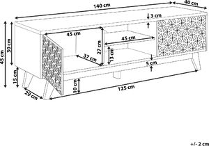 Shumee Szafka RTV jasne drewno PRESCOT 9