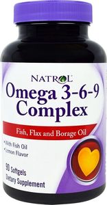 NATROL Natrol - Kwasy Omega 3-6-9, 90 kapsułek miękkich 1