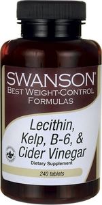 Swanson Swanson - Lecytyna, Kelp, B-6 i Ocet Jabłkowy, 240 tabletek 1