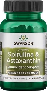 Swanson Swanson - Spirulina i Astaksantyna Organic, 120 vkaps 1