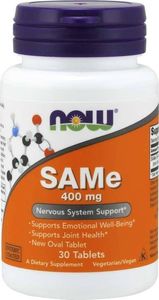 NOW Foods NOW Foods - SAMe, 400 mg, 30 tabletek 1
