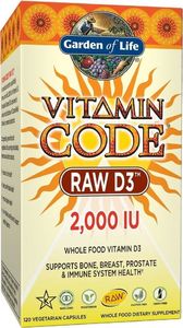 Garden of Life Garden of Life - Vitamin Code RAW, Witamina D3, 2000 IU, 120 vkaps 1