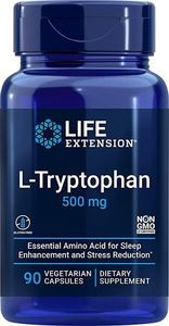 Life Extension Life Extension - L-Tryptofan, 500 mg, 90 kapsułek roślinnych 1