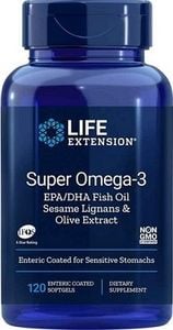 Life Extension Life Extension - Super Omega-3 EPA / DHA z Lignanami Sezamowymi i Ekstraktem z Oliwek, 120 kapsułek miękkich 1