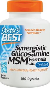 DOCTORS BEST Doctor's Best - Glukozamina + MSM z Formułą OptiMSM, 180 kapsułek 1