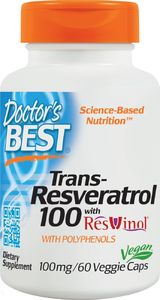 DOCTORS BEST Doctor's Best - Trans-Resweratrol + ResVinol-25, 100mg, 60 vkaps 1