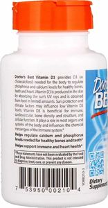 DOCTORS BEST Doctor's Best - Witamina D-3, 2000 IU, 180 kapsułek miękkich 3