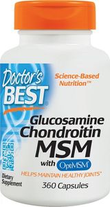 DOCTORS BEST Doctor's Best - Glukozamina, Chondroityna, MSM + OptiMSM, 360 kapsułek 1