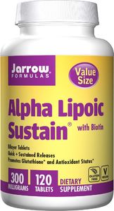 JARROW FORMULAS Jarrow Formulas - Alpha Lipoic Sustain, 300mg z Biotyną, 120 tabletek 1