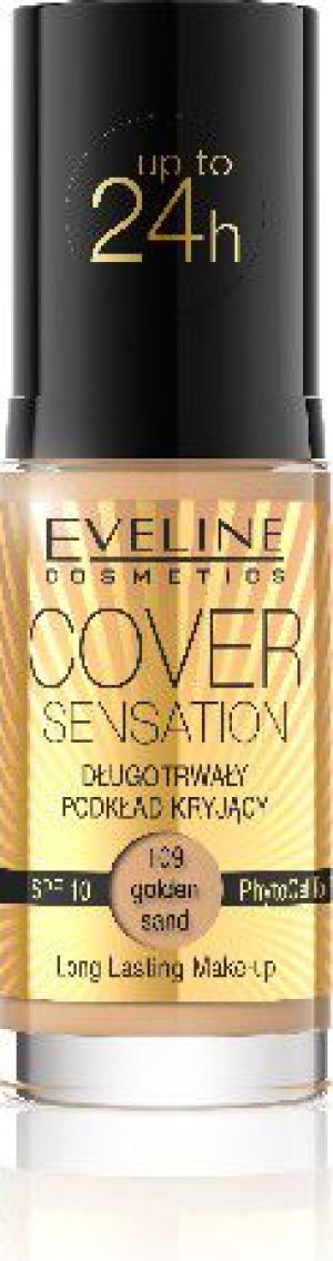 Eveline Podkład Cover Sensation kryjący nr 109 Golden Sand 30ml 1