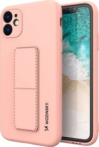 Wozinsky Wozinsky Kickstand Case elastyczne silikonowe etui z podstawką iPhone SE 2020 / iPhone 8 / iPhone 7 różowy 1