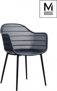 Modesto Design MODESTO krzesło BASKET ARM czarne - polipropylen 1