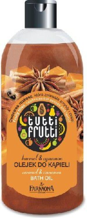 Farmona Tutti Frutti Olejek do kąpieli Karmel & Cynamon 500ml 1