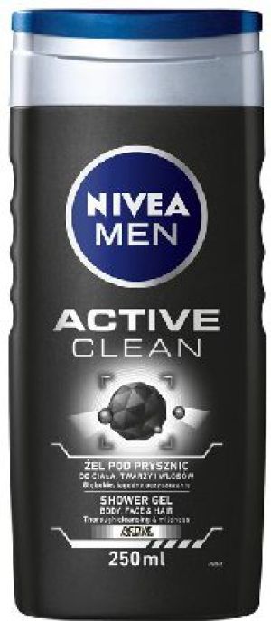 Nivea Żel pod prysznic Active Clean men 250ml - 0184045 1