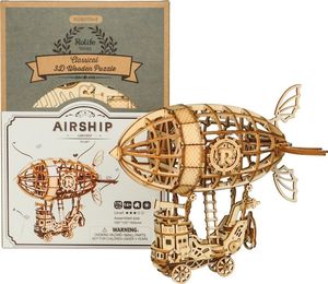 Robotime Technology ROBOTIME Drewniany Model Puzzle 3D Sterowiec Steampunk 7