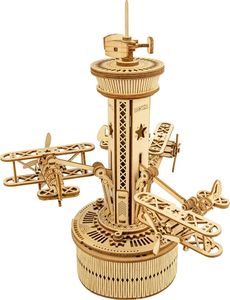 Robotime Technology ROBOTIME Drewniany Model Puzzle 3D Pozytywka Wieża Kontroli Lotów 1