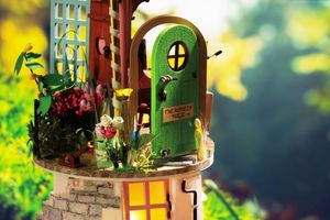 Robotime Technology ROBOTIME Składany Drewniany Domek W Tubie 3D Samotny Sąsiad 4