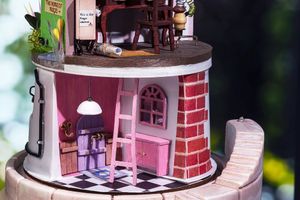 Robotime Technology ROBOTIME Składany Drewniany Domek W Tubie 3D Samotny Sąsiad 5