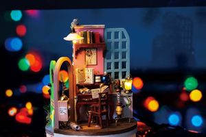 Robotime Technology ROBOTIME Składany Drewniany Domek W Tubie 3D Samotny Sąsiad 6