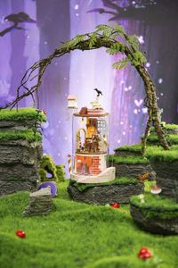 Robotime Technology ROBOTIME Składany Drewniany Domek W Tubie 3D Samotny Sąsiad 7