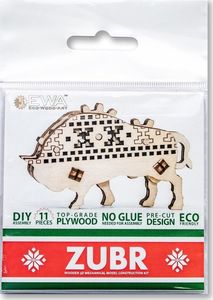 EcoWoodArt EWA Drewniane Puzzle 3D Żubr 3