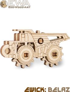EcoWoodArt EWA Drewniane Puzzle 3D Mały Belaz 3