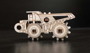 EcoWoodArt EWA Drewniane Puzzle 3D Mały Belaz 4