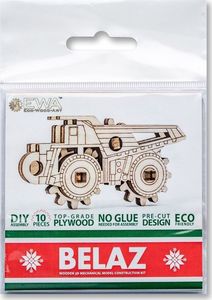 EcoWoodArt EWA Drewniane Puzzle 3D Mały Belaz 5