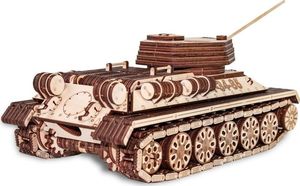 EcoWoodArt EWA Drewniane Puzzle 3D Czołg T-34-85 5