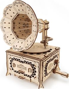 EcoWoodArt EWA Drewniane Puzzle 3D Gramofon 2