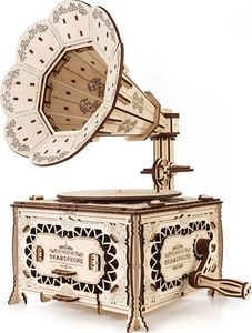 EcoWoodArt EWA Drewniane Puzzle 3D Gramofon 3